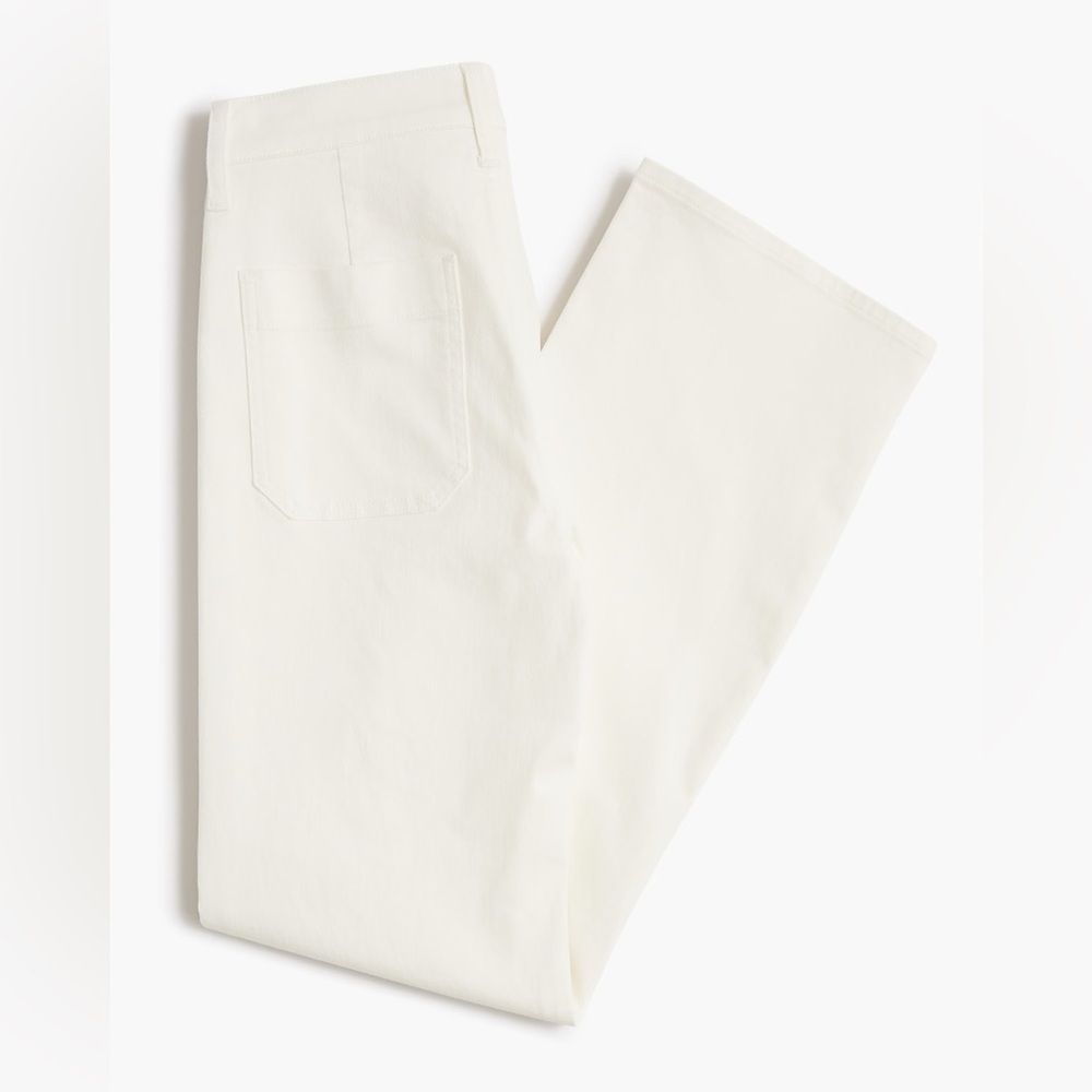 NWT J Crew Factory Slim wide-leg sailor jean in all-day stretch Seashell White - Picture 6 of 12